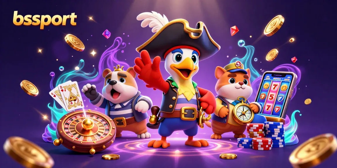 Experience exciting sports betting action with bsport as animated characters celebrate winnings.