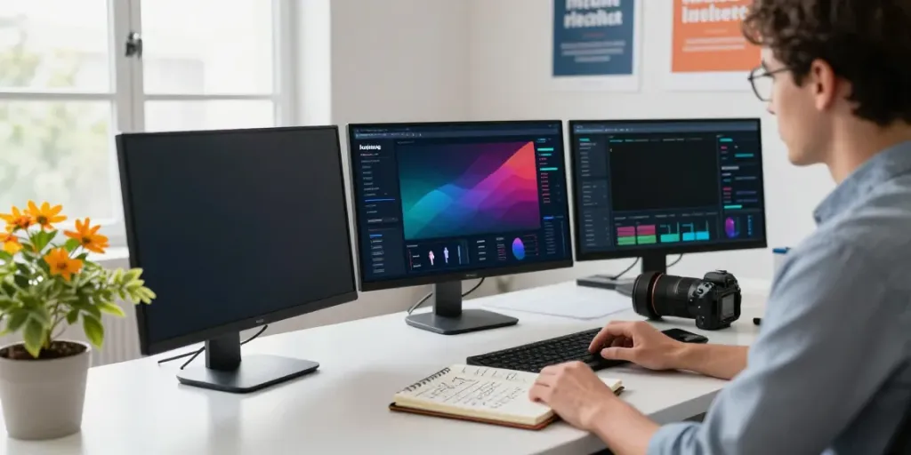 SEO strategist optimizing for instant indexing in a modern workspace.