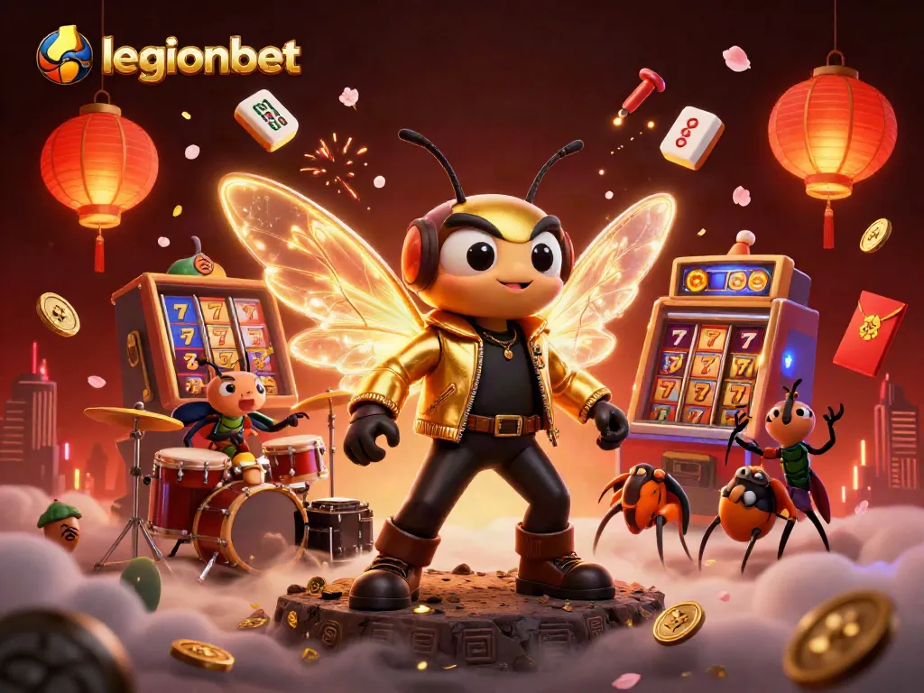 Experience thrilling gameplay at legionbet with a vibrant illustration celebrating slots.