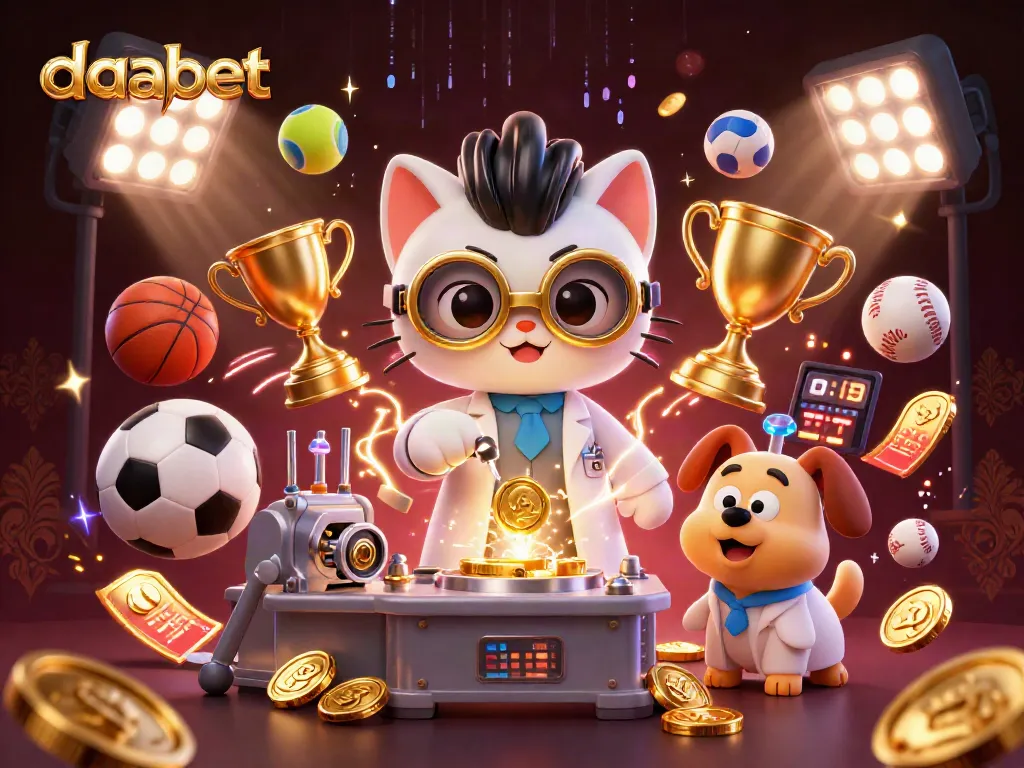 Win big with dabet's thrilling 3D gambling experience showing action-packed gameplay and iconic betting elements.