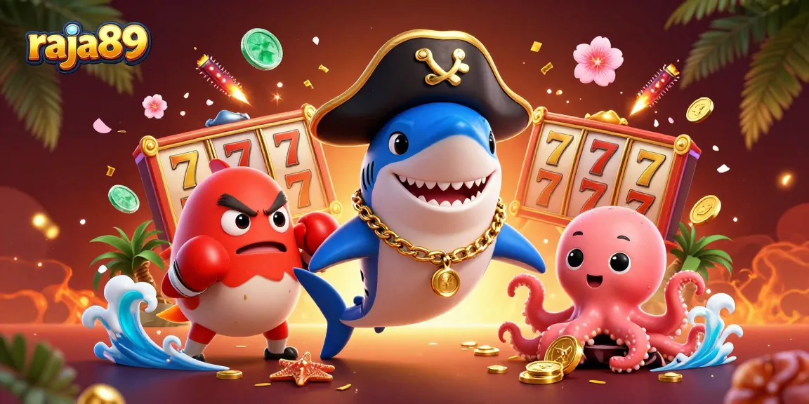 Engage with the vibrant world of raja89 featuring cartoon characters and exciting casino elements.