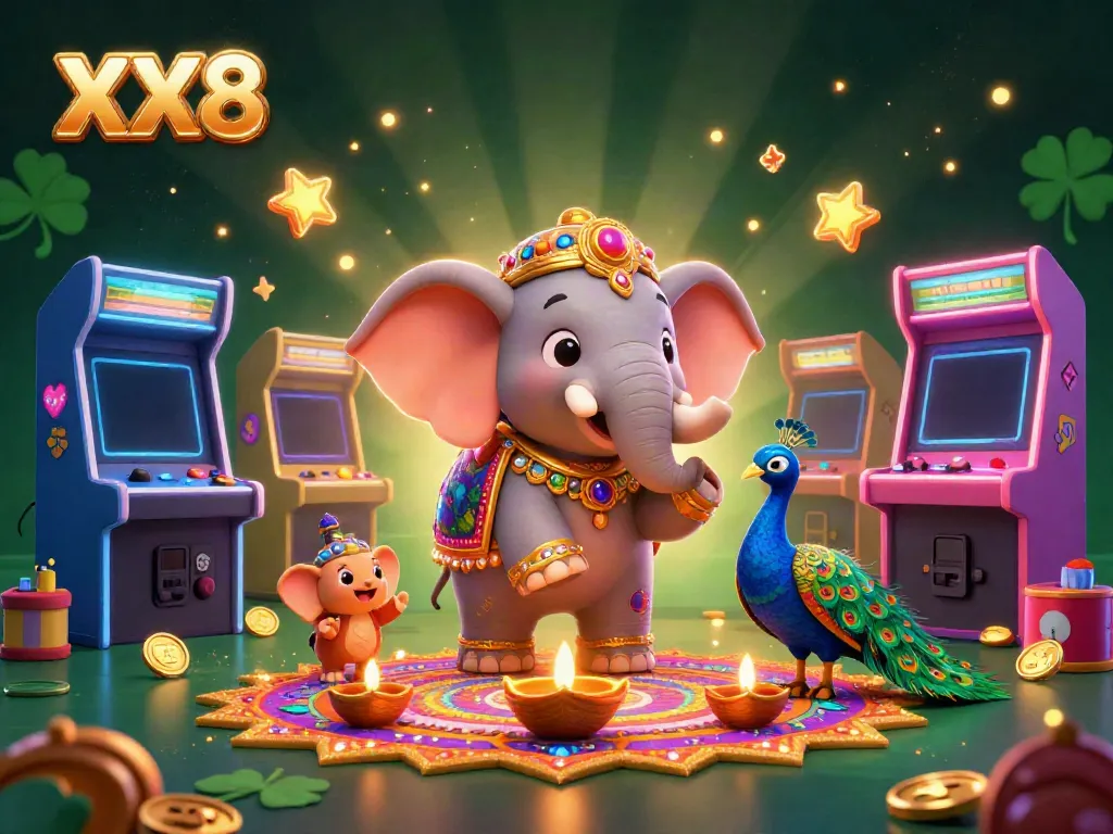 Engage with the colorful world of XX8, where vibrant casino games meet dynamic illustrations of joy and excitement.