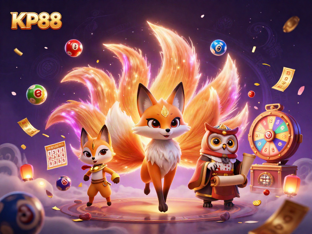 KP88 captures the essence of thrilling lottery excitement in a vibrant digital artwork.